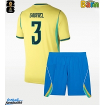 Brasil Gabriel Magalhaes #3 Hjemmedraktsett Barn VM 2026 Kortermet (+ Korte bukser)